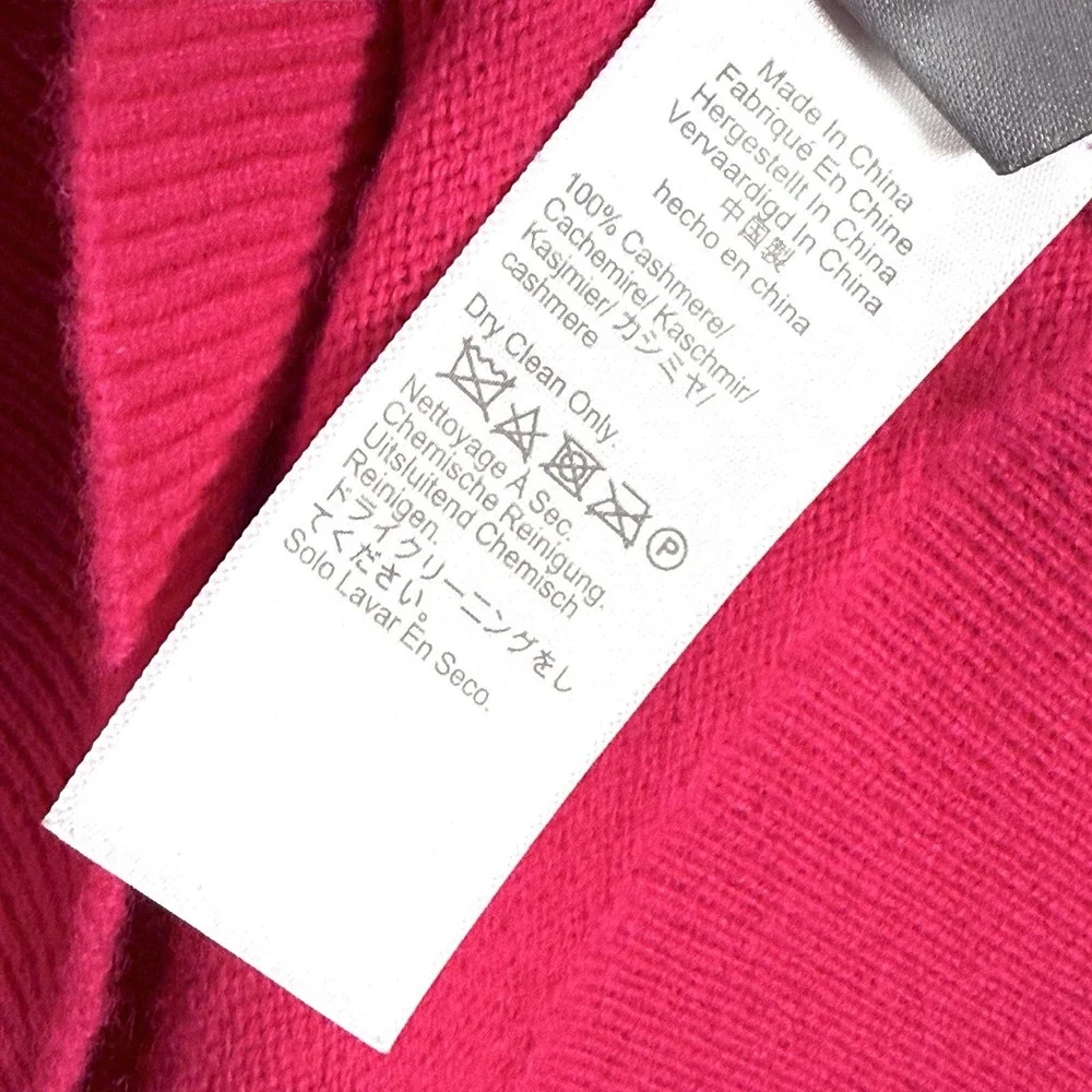 J‎ Crew Cashmere Sweater Womens Medium Classic Fit Crewneck Preppy Pink BA400